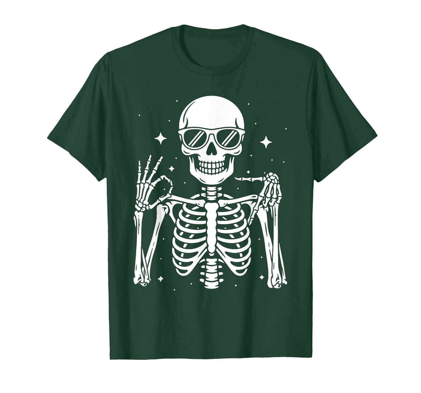 Six Seven 6 7 Meme Gen Alpha Halloween Skeleton Hands Sign T-Shirt
