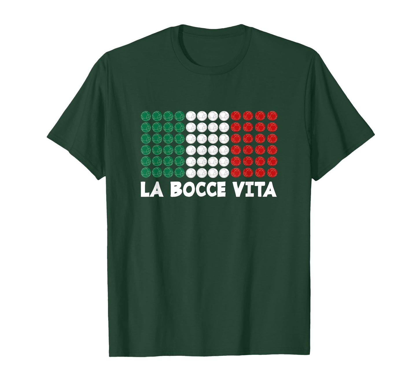 La Bocce Vita - Italian Flag Colors Italian Patriot Bocce T-Shirt