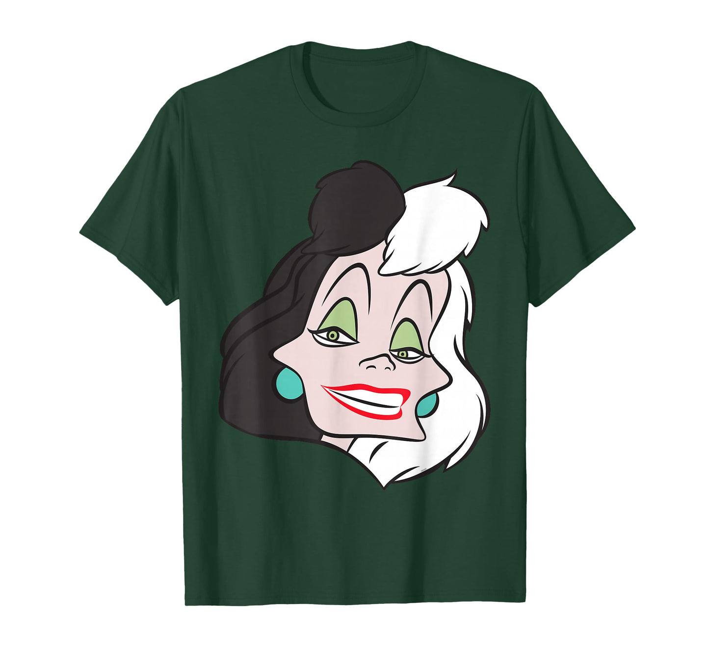 Disney Villains Cruella De Vil Fashionable Big Face Costume T-Shirt