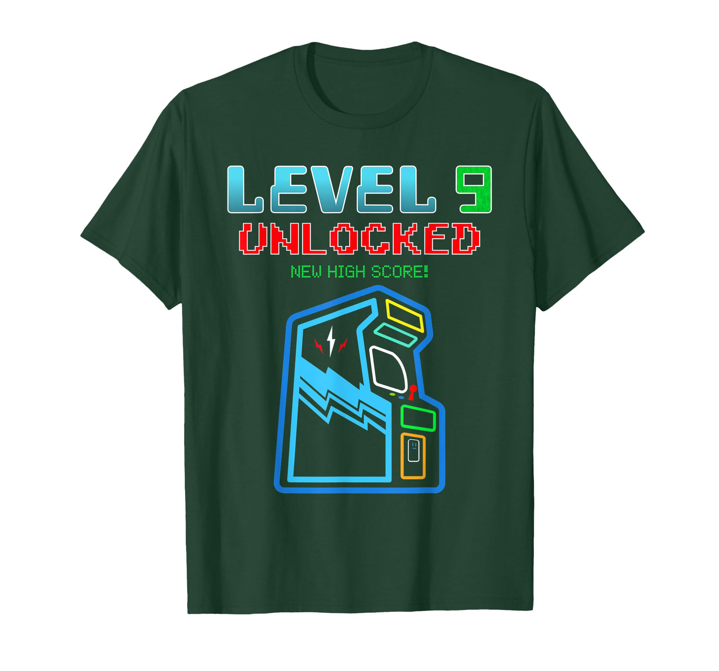 Level 9 Unlocked New High Score Arcade Game Birthday T-Shirt