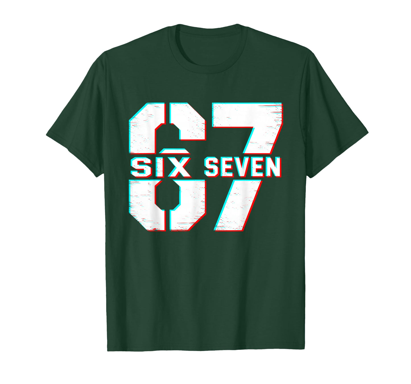 67 Meme six Seven Funny 6 7 Gen Alpha Slang 6-7 T-Shirt