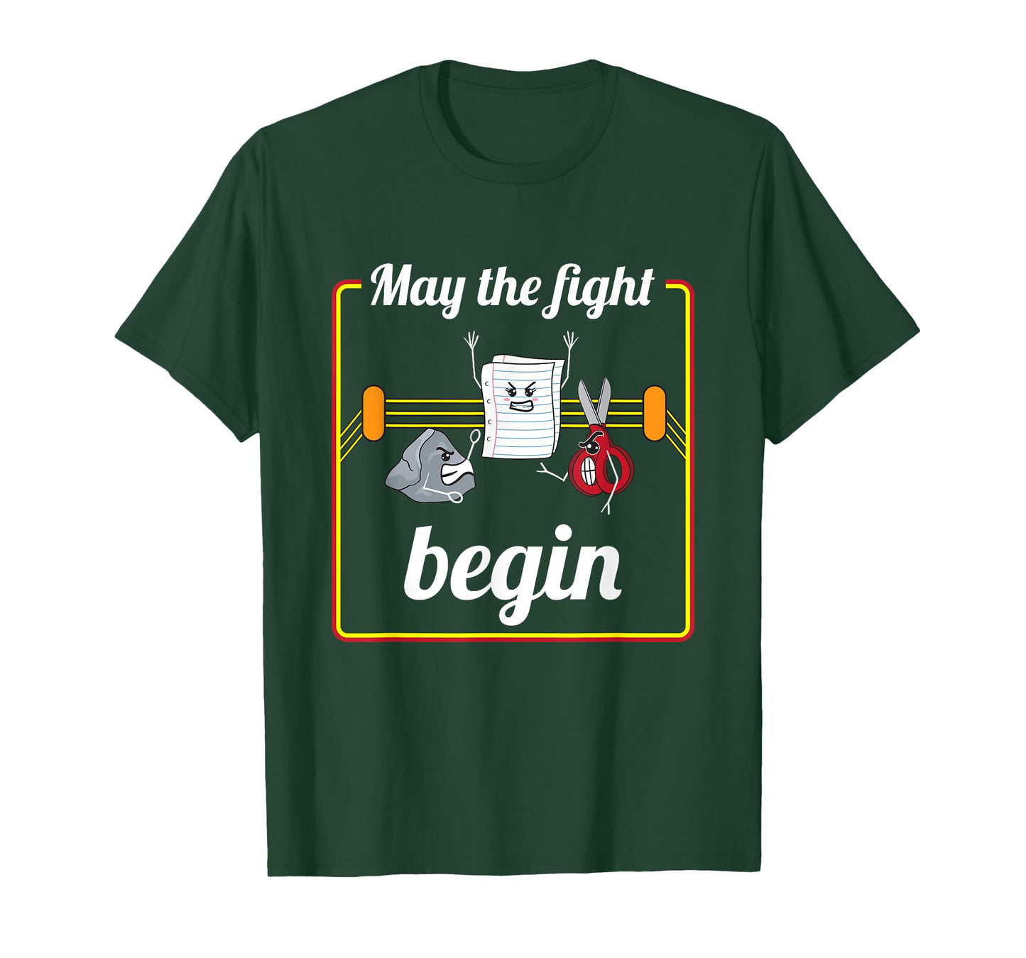 May The Fight Begin Cute Rock Paper Scissors T-Shirt