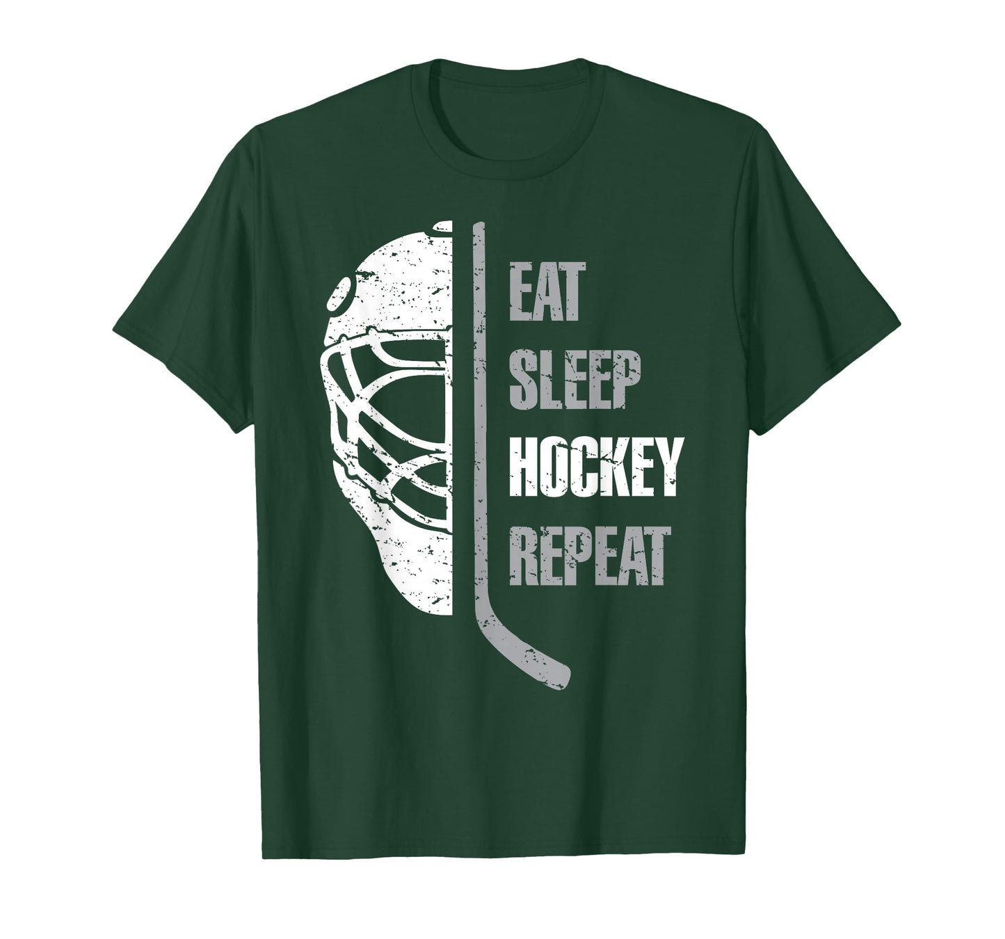 Eat Sleep Hockey Repeat Christmas For Teen Adult Hockey T-Shirt
