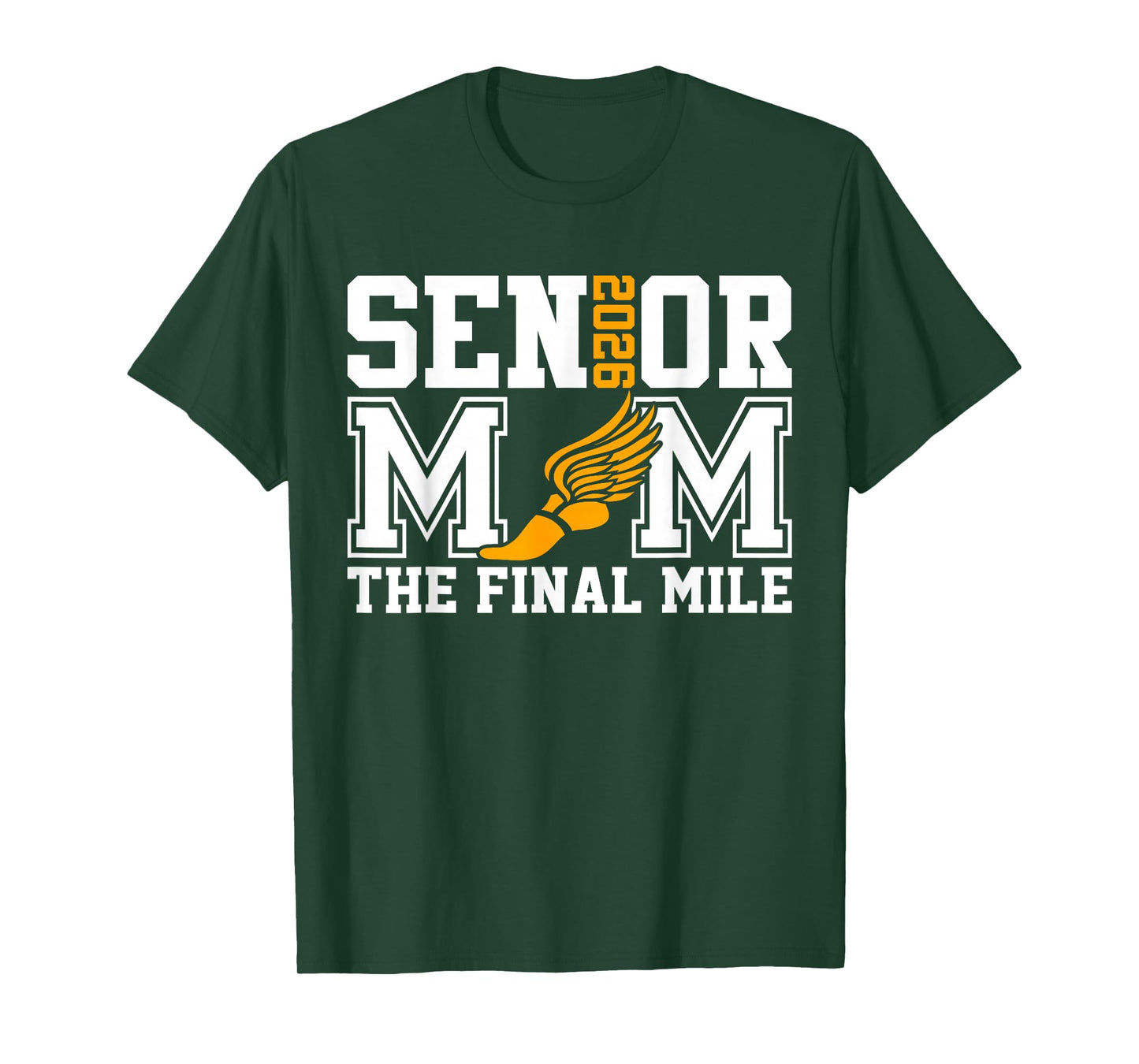 Groovy Senior Mom The Final Mile Cross Country Class of 2026 T-Shirt