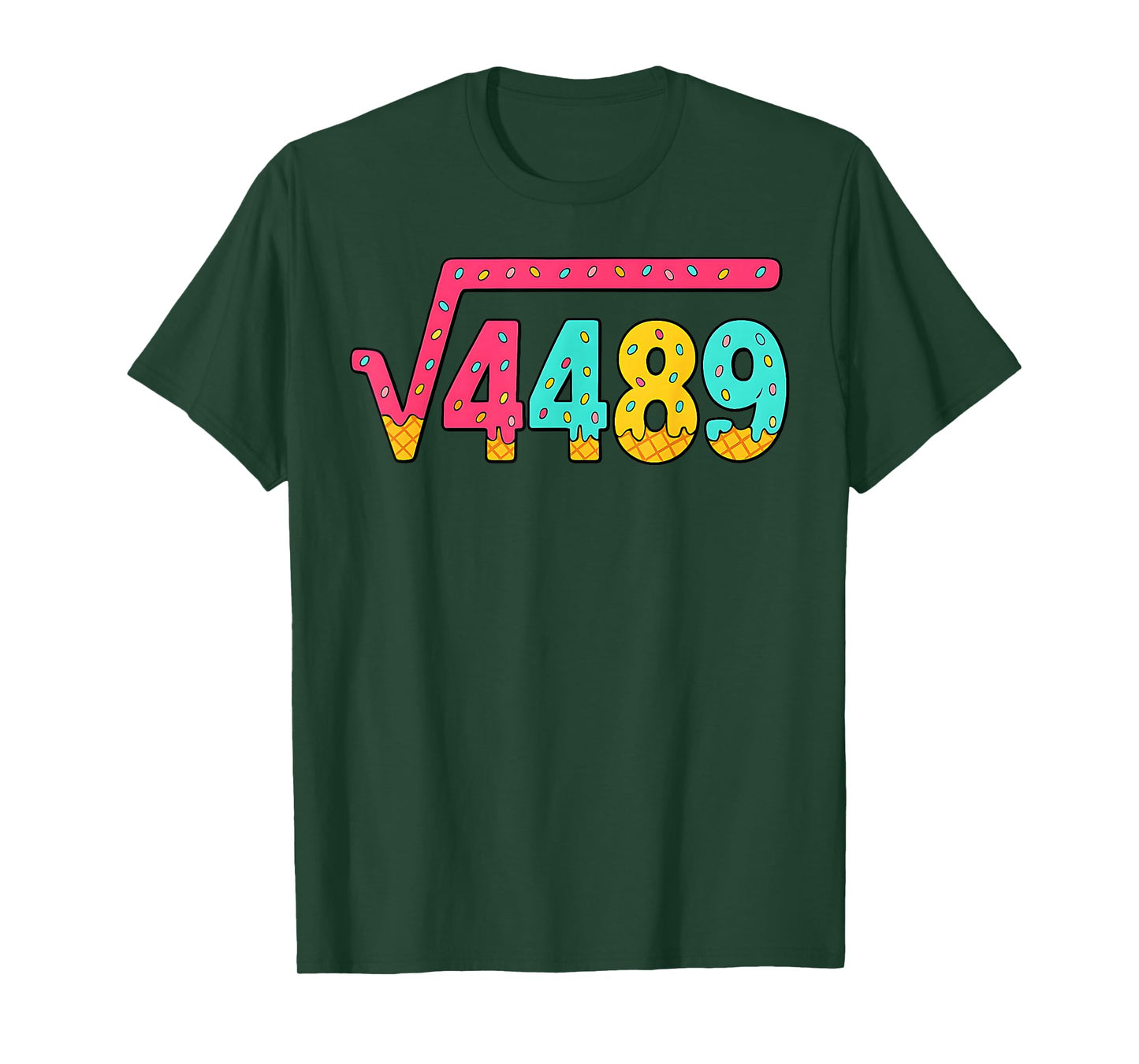 Funny Math Teacher Student 4489 Slang Six Seven 67 Ice Cream T-Shirt