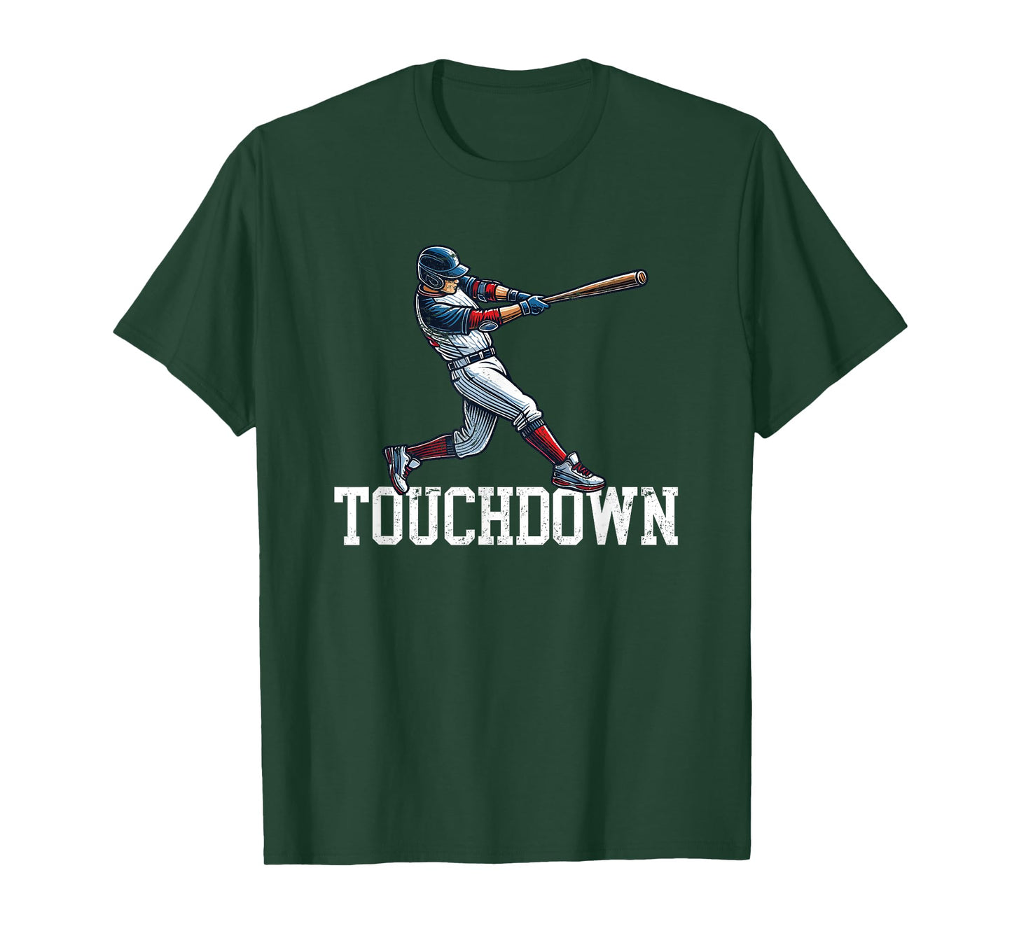 TOUCHDOWN Funny Football Baseball Mash-Up T-Shirt