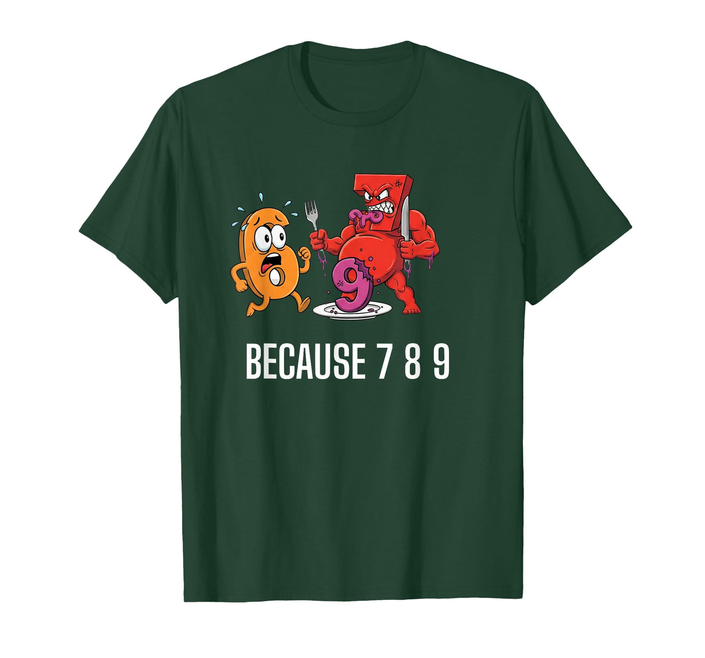 6 7 Meme Joke Because 7 8 9 Funny Kids 67 T-Shirt