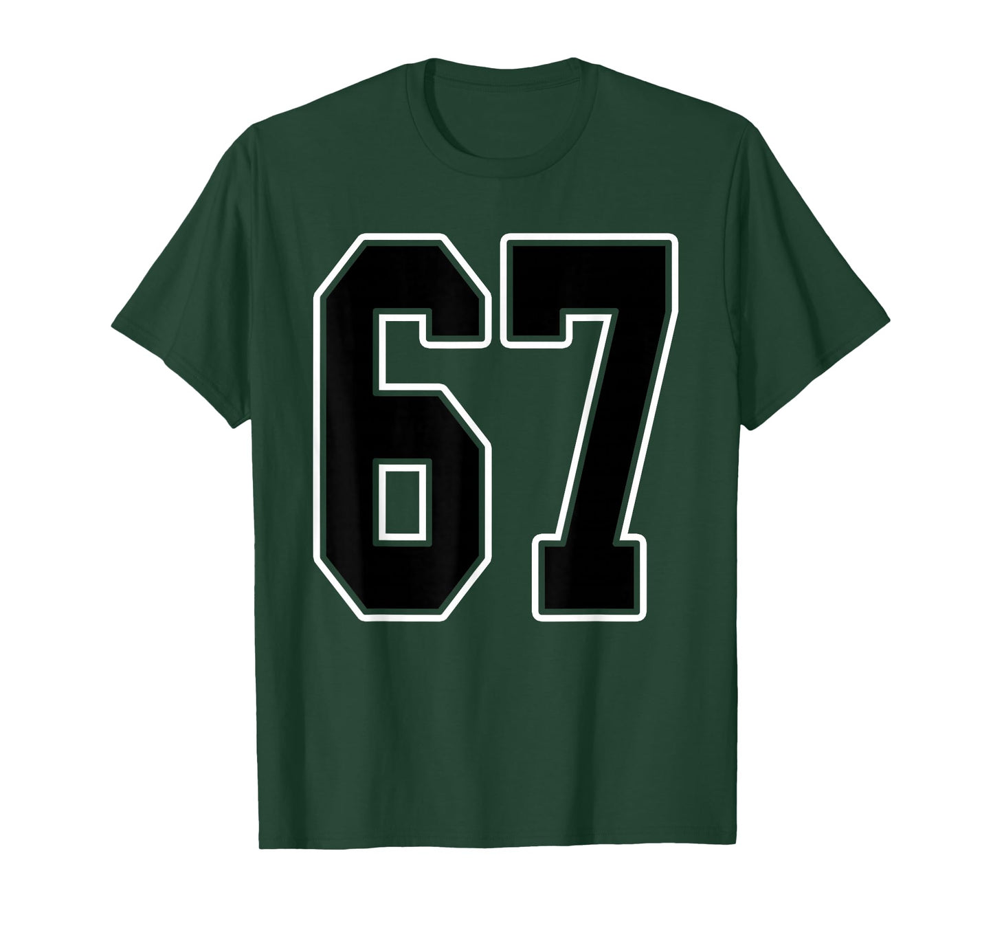 Black and White Number 67 Jersey Player Uniform #67 Fan T-Shirt