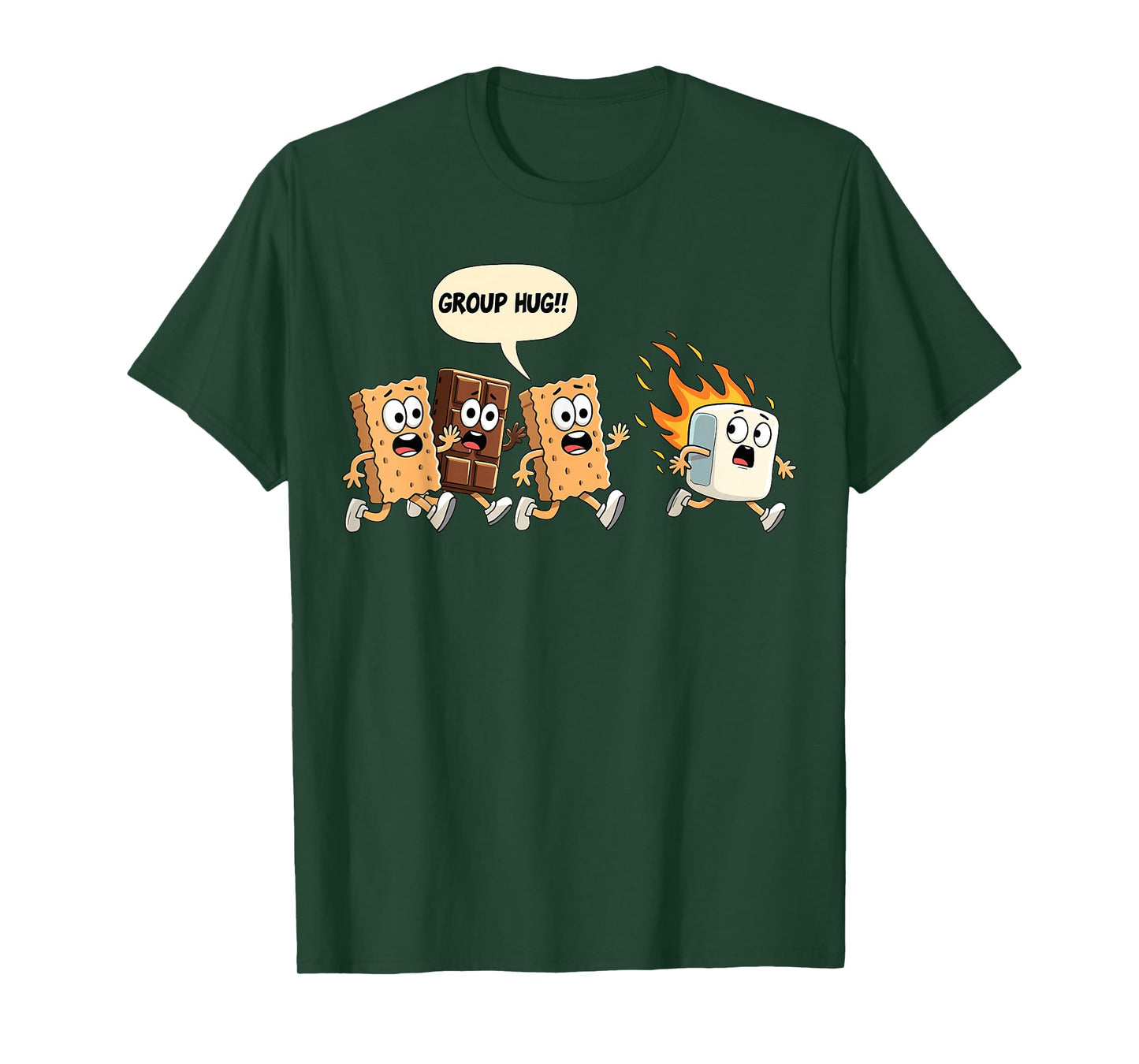 Group Hug Marshmallow Campfire Smores Funny Camping T-Shirt
