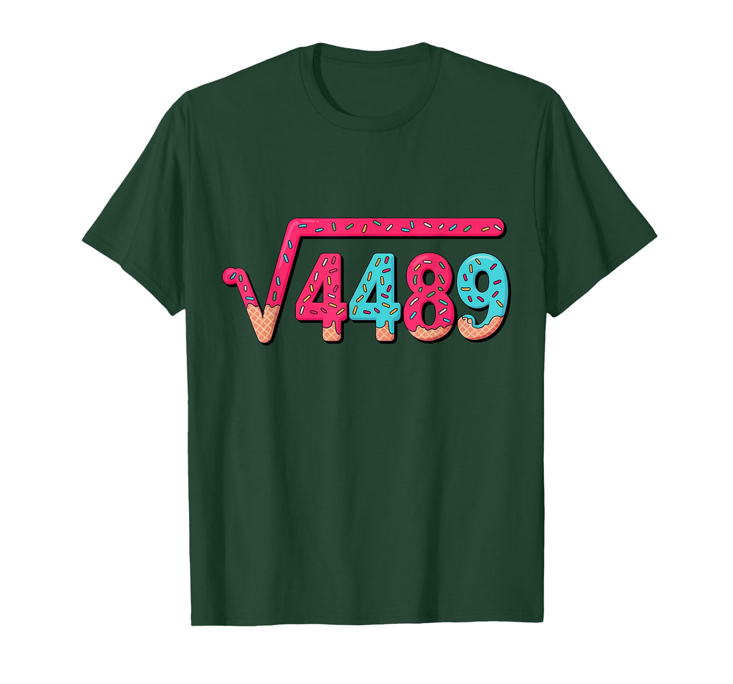 67 Ice Cream Drip Meme Square Root 4489 Slang Math Teacher T-Shirt
