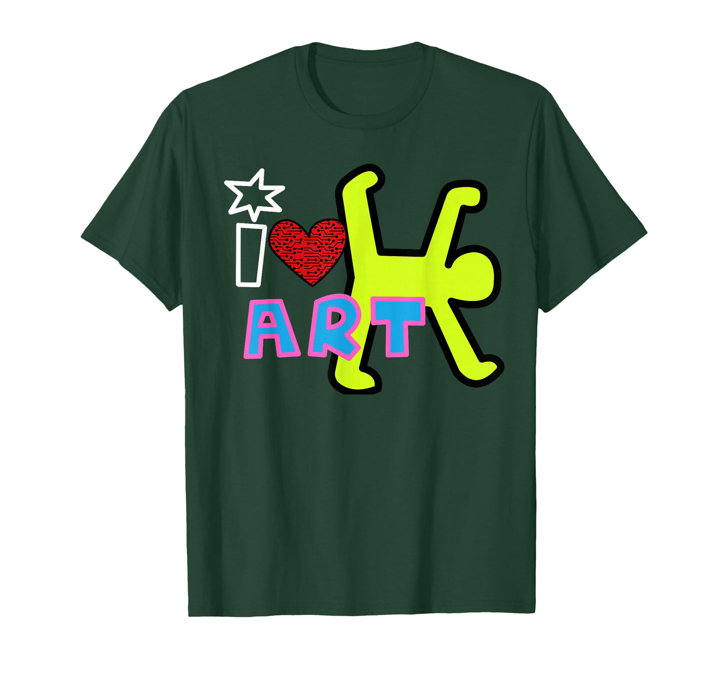 Keith Whimsy Graffiti Art, Cartoon Bright, Bold Artistic T-Shirt
