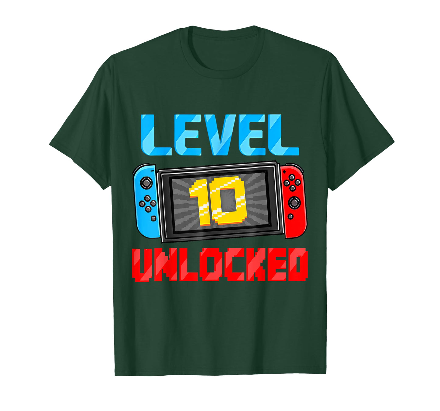 Level 10 Unlocked Gamer 10th Birthday Gift Video Game Boys T-Shirt