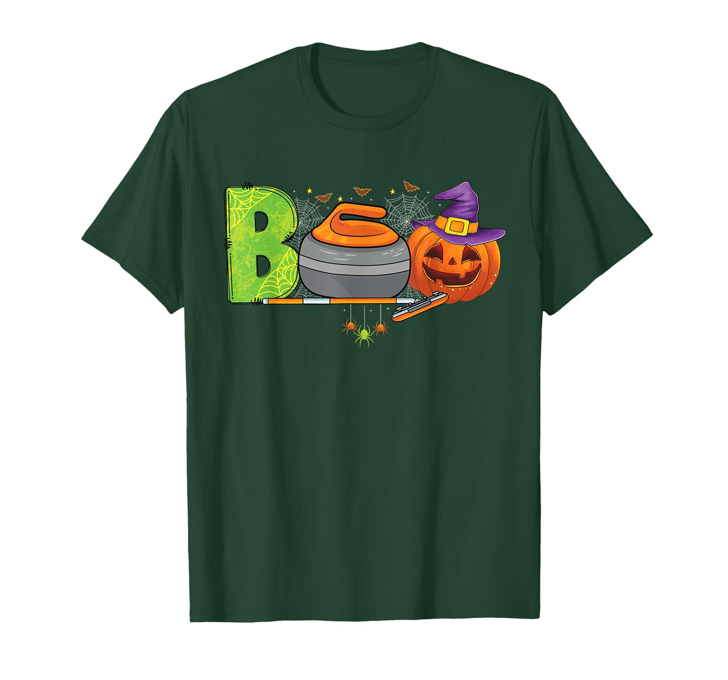 Boo Curling Player ice Sports Curling Halloween costume T-Shirt