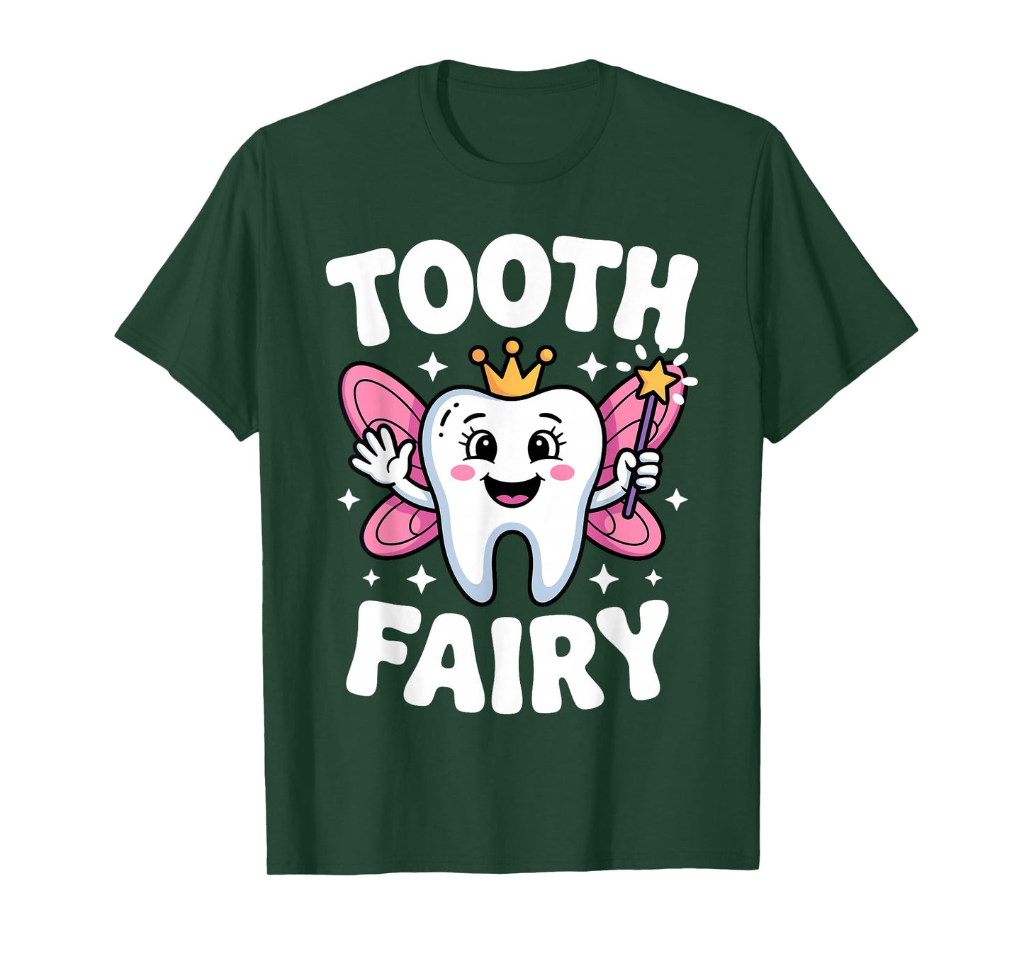 Cute Tooth Fairy Costume for Men Women Kids Teeth Toothfairy T-Shirt