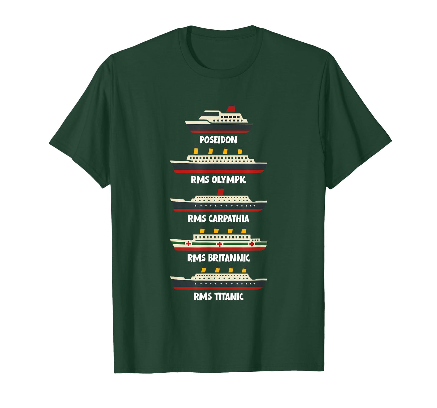 RMS Titanic RMS Britannic Poseidon Historic Ships T-Shirt