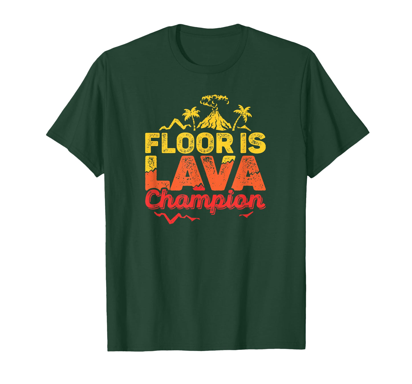 Floor Is Lava Game Champion With Volcano Kids Recess Play T-Shirt