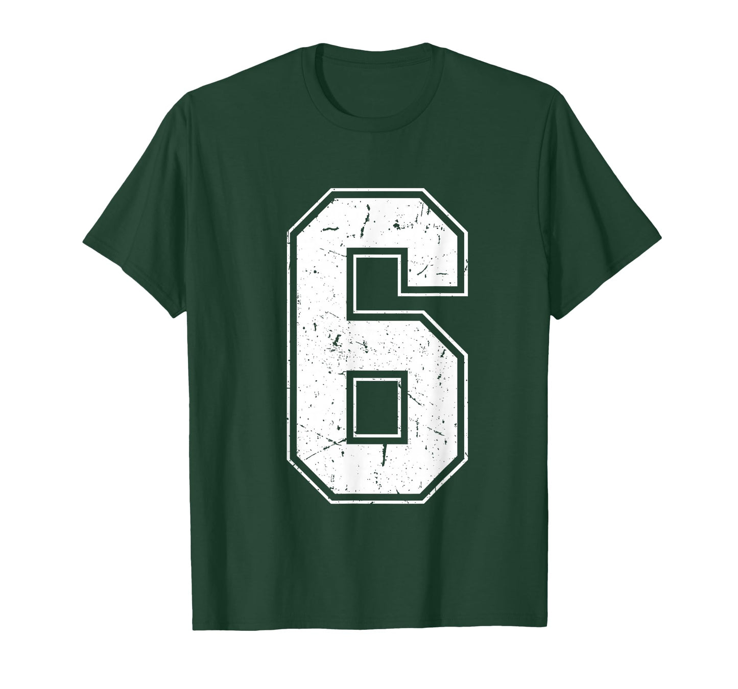 Number 6 Matching Costume 67 Meme Costume Distressed Retro T-Shirt