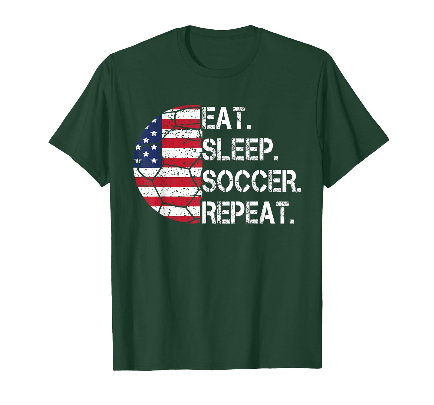Eat Sleep Soccer Repeat Soccer Player Funny Soccer T-Shirt