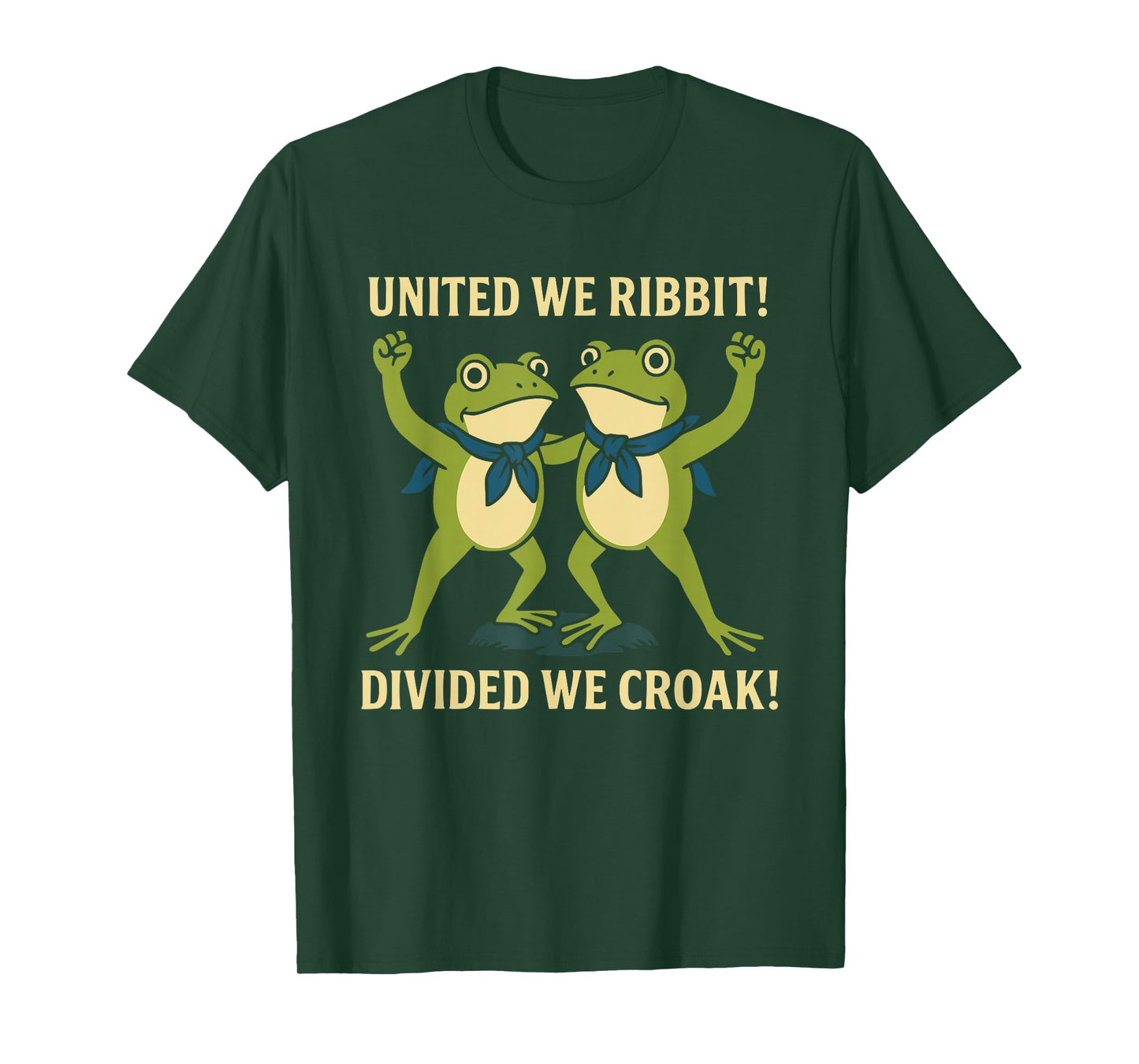 Vintage Portland Frog United We Ribbit Divided We Croak T-Shirt