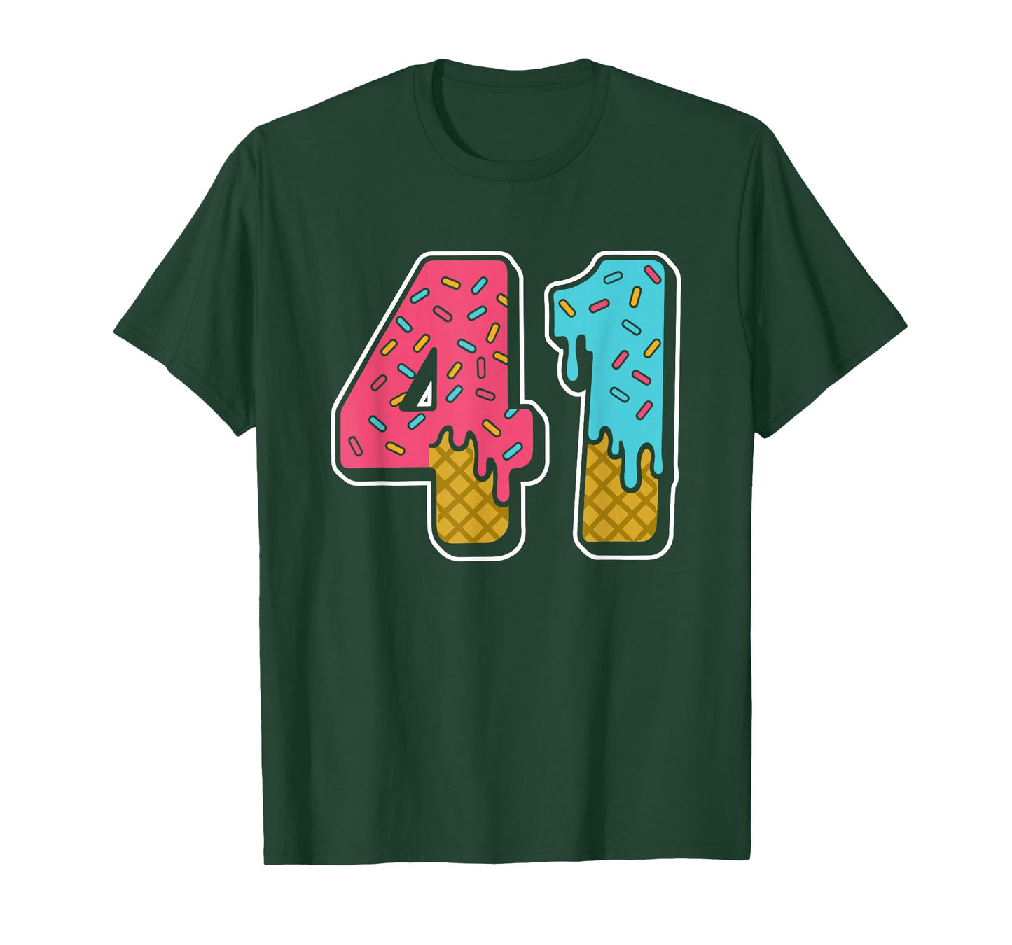 41 Ice Cream Drip Meme Forty One Four Gen Alpha Slang T-Shirt