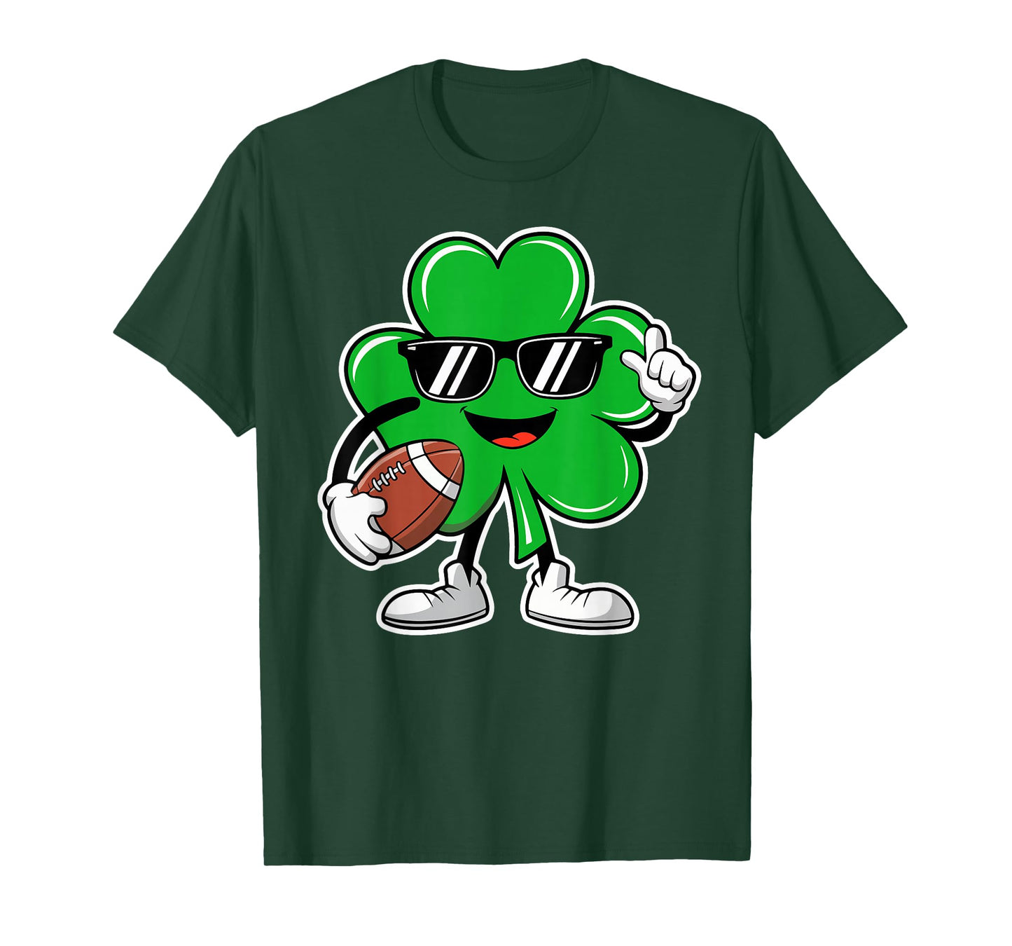 Football St Patricks Day Boys St Patricks Day Shamrock Kids T-Shirt