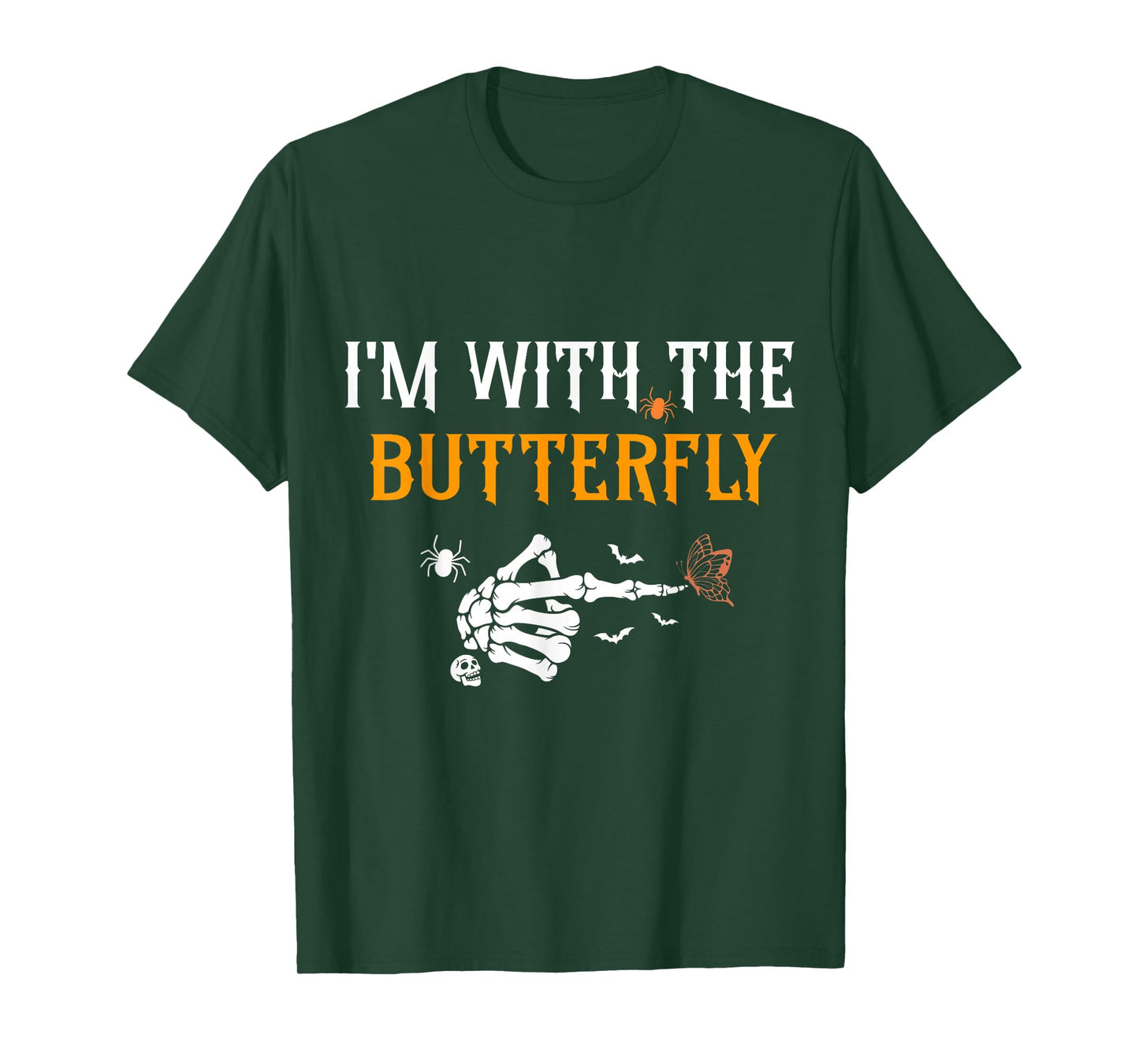 I'm with Butterfly Halloween Costume Couples Matching T-Shirt