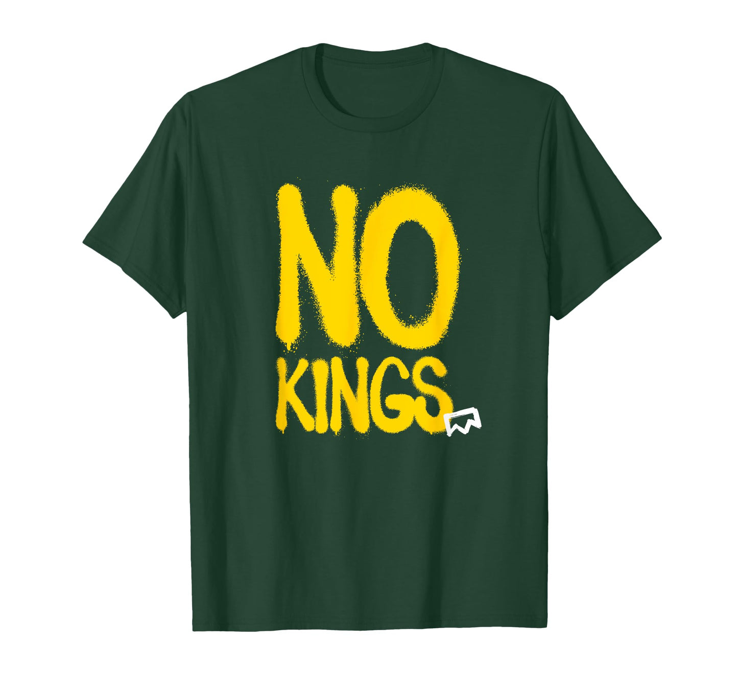 Graffiti-style "NO KINGS!" bold yellow design T-Shirt
