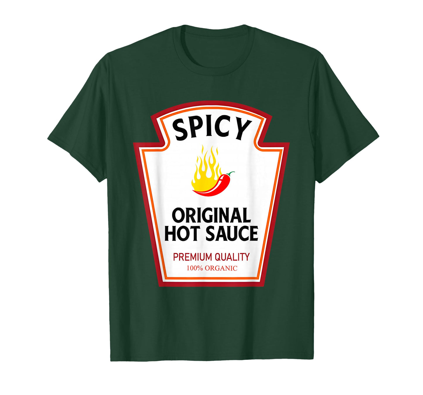 Spicy Hot Sauce Funny Condiment Costume Party Matching T-Shirt