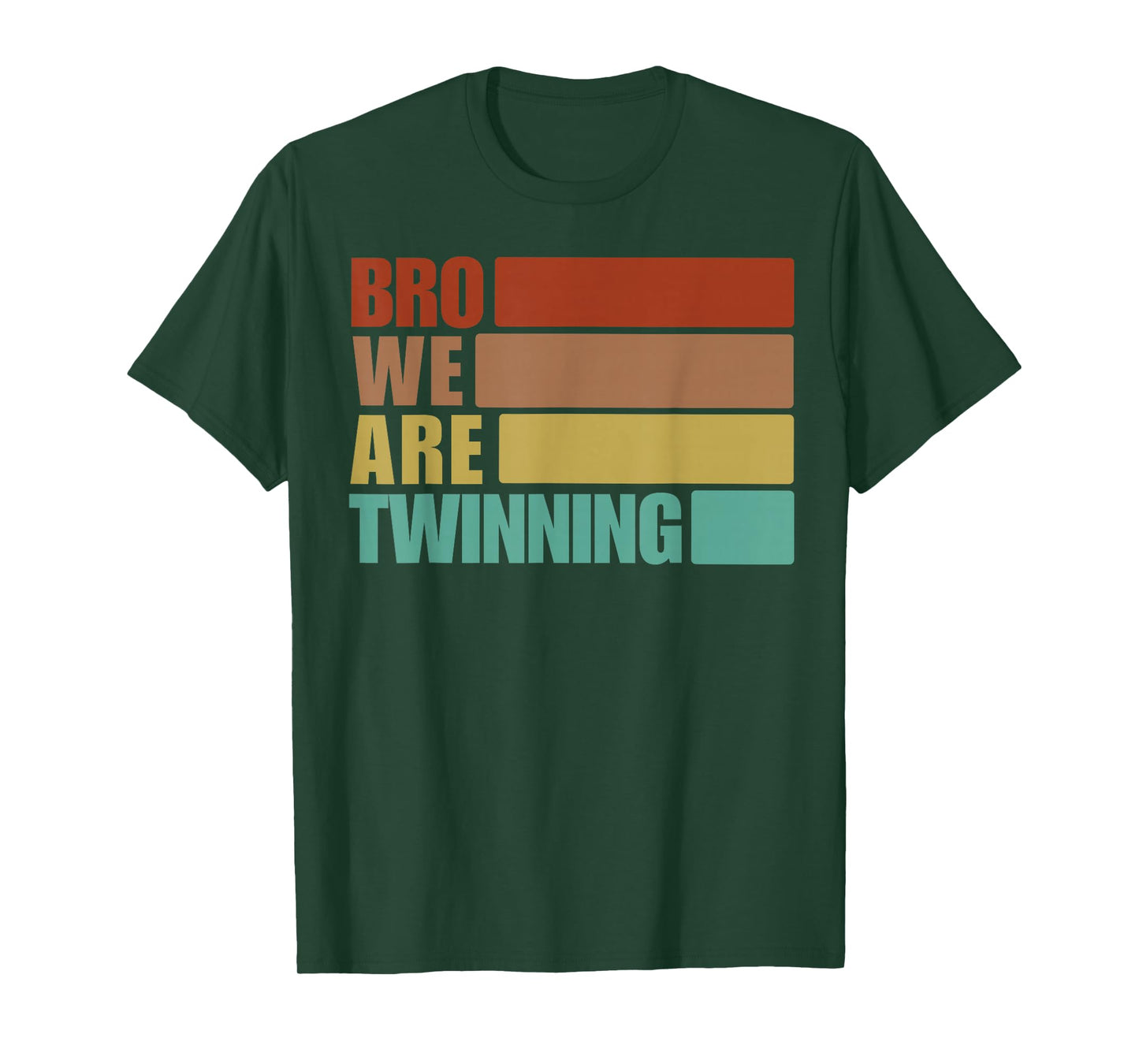 Bro We're Twinning Boys Twin Day Spirit Week Funny Kids 70s T-Shirt
