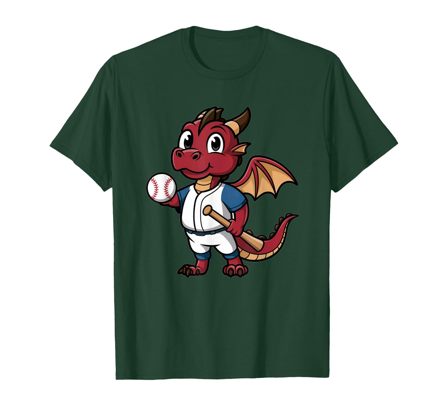 Dragon Baseball Player Fantasy World Design T-Shirt