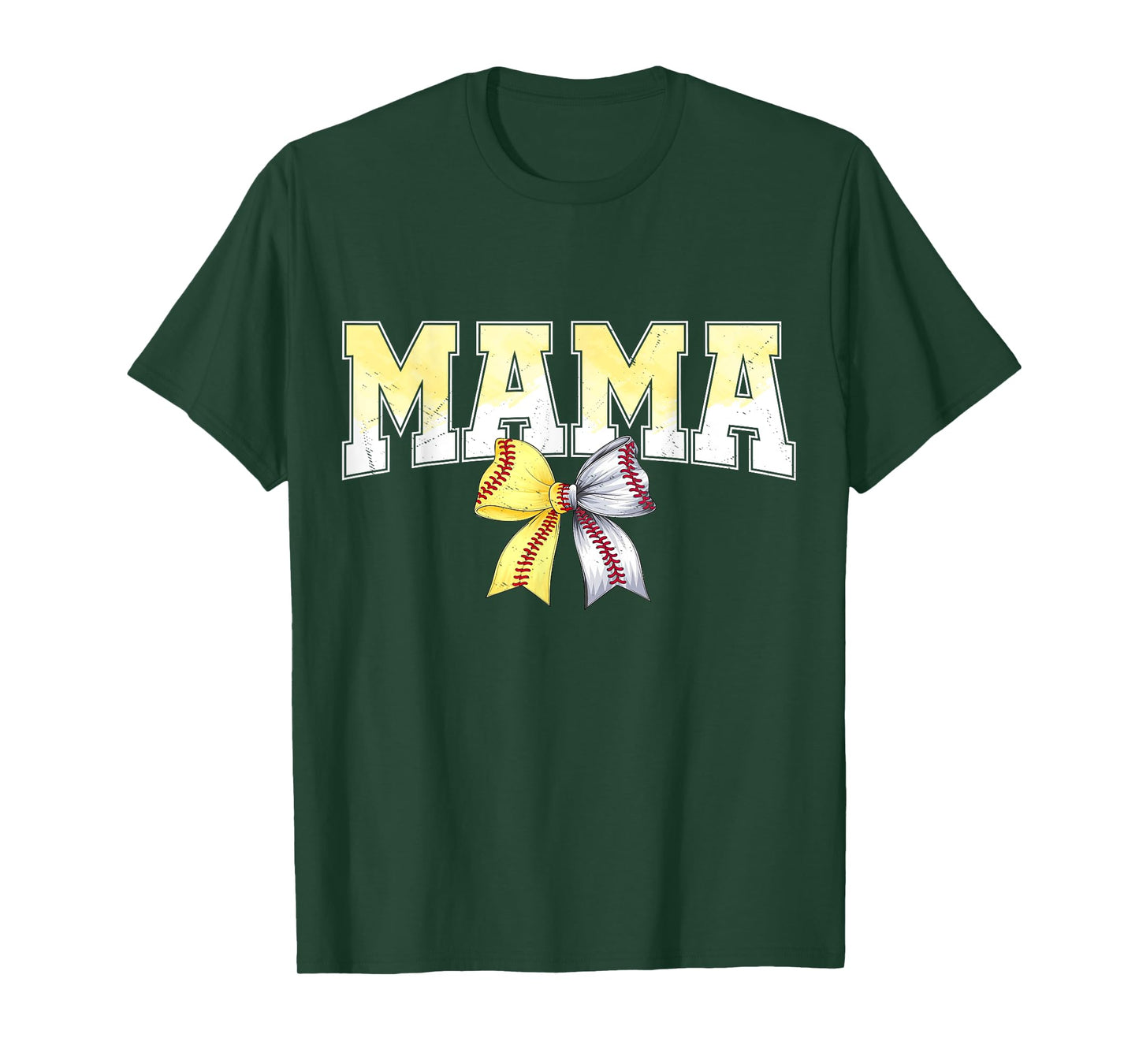 Coquette Bow Baseball Softball Mom of Both Baseball Softball T-Shirt