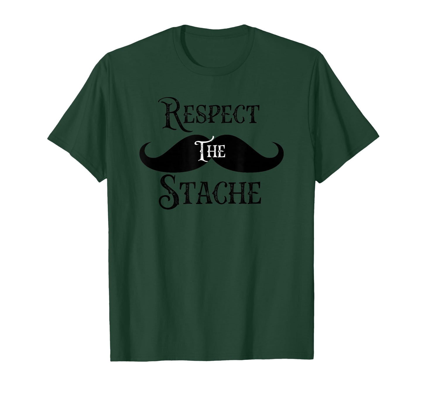 Vintage Retro Funny Mustache Respect the Stache Mustache T-Shirt
