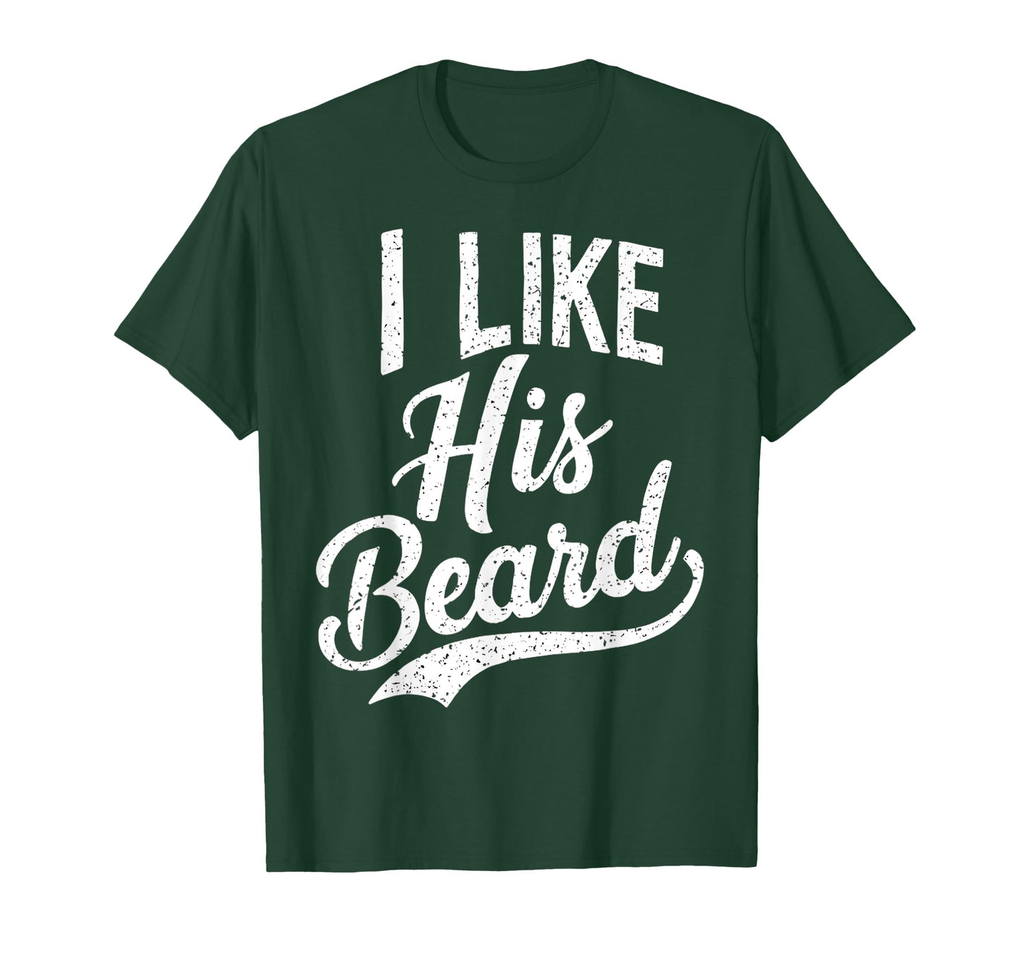 I Like His Beard Matching Couples Vintage Daddy T-Shirt