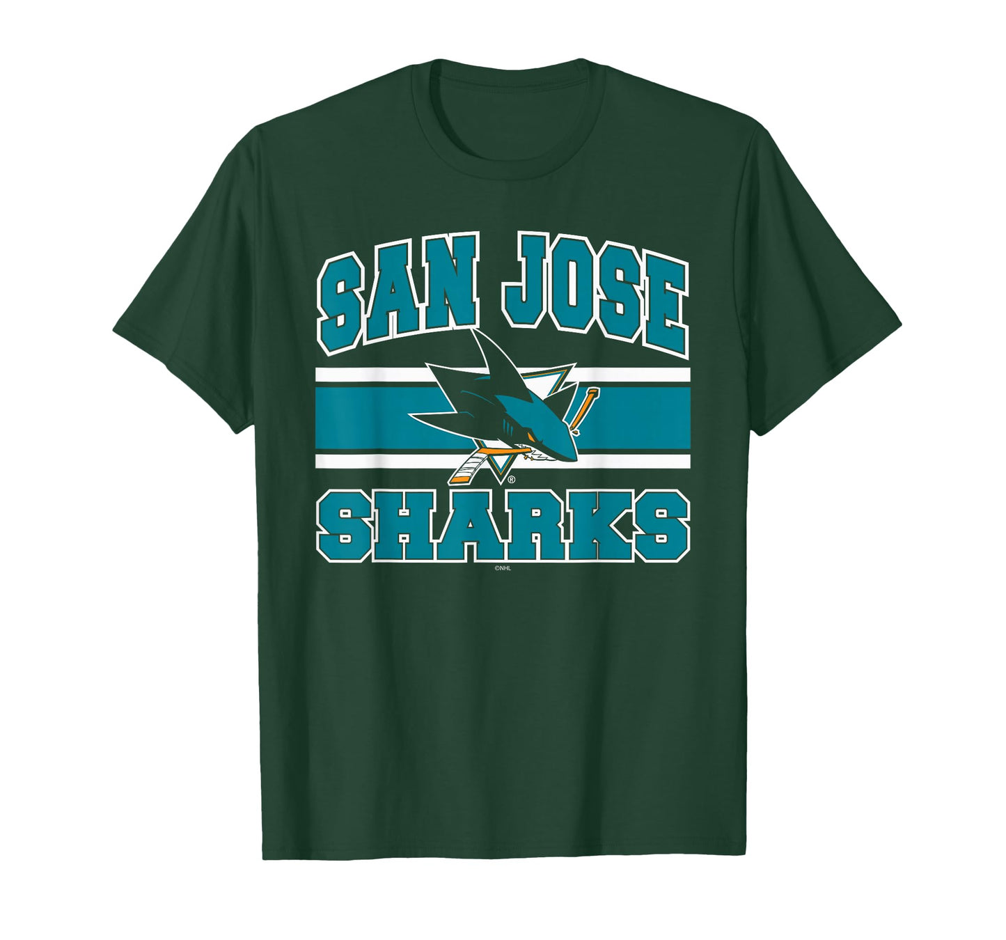 San Jose Sharks Stripe Black Officially Licensed T-Shirt
