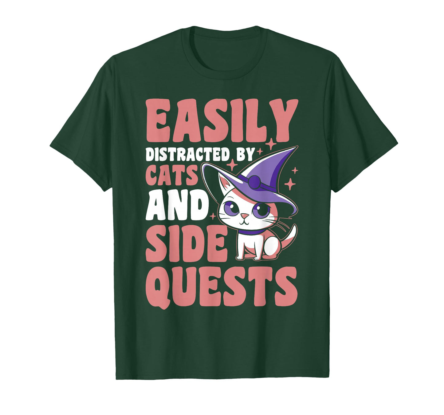 Easily Distracted By Cats And Side Quests T-Shirt