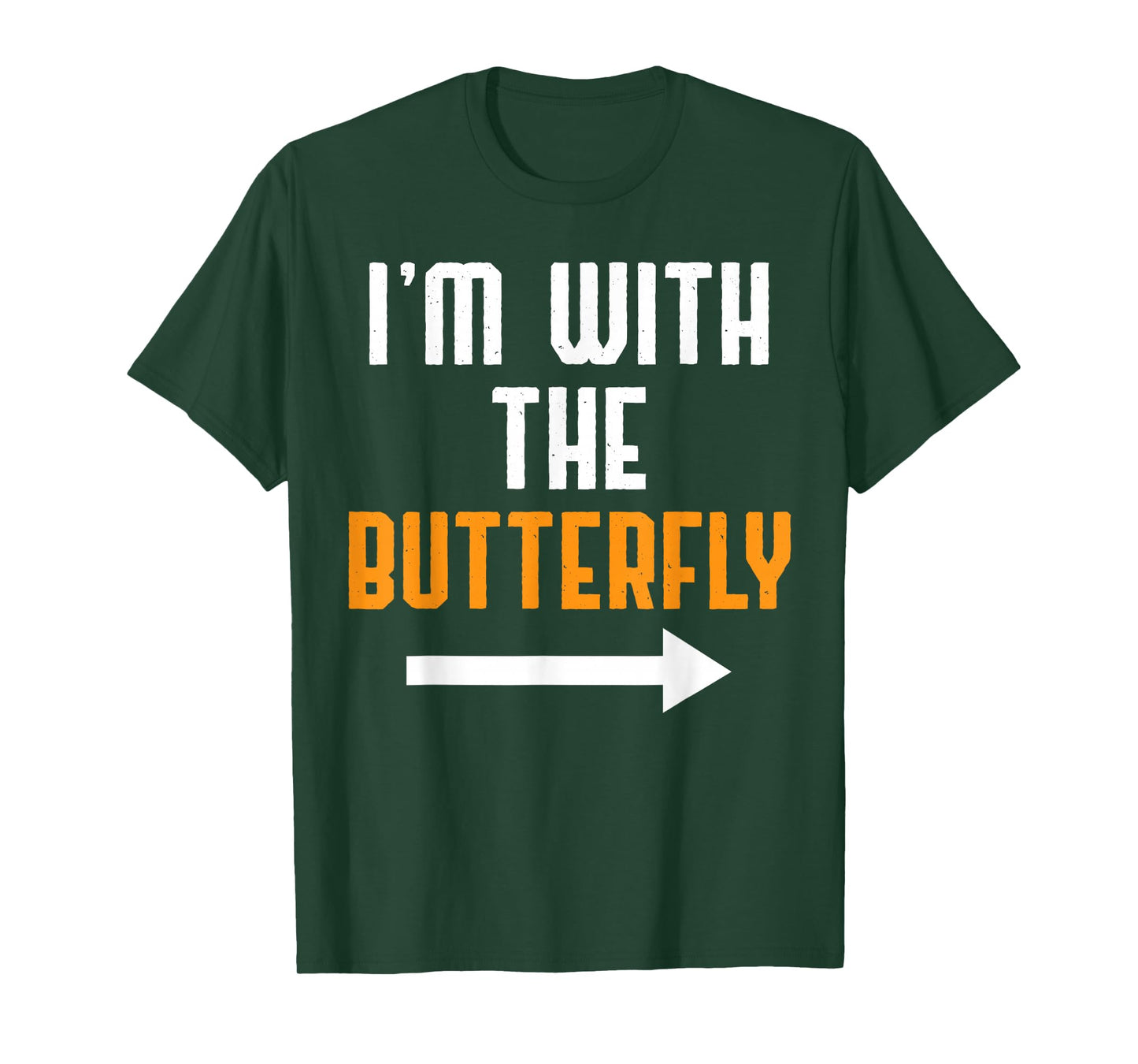 I'm With The Butterfly Costume Funny Halloween Couple T-Shirt