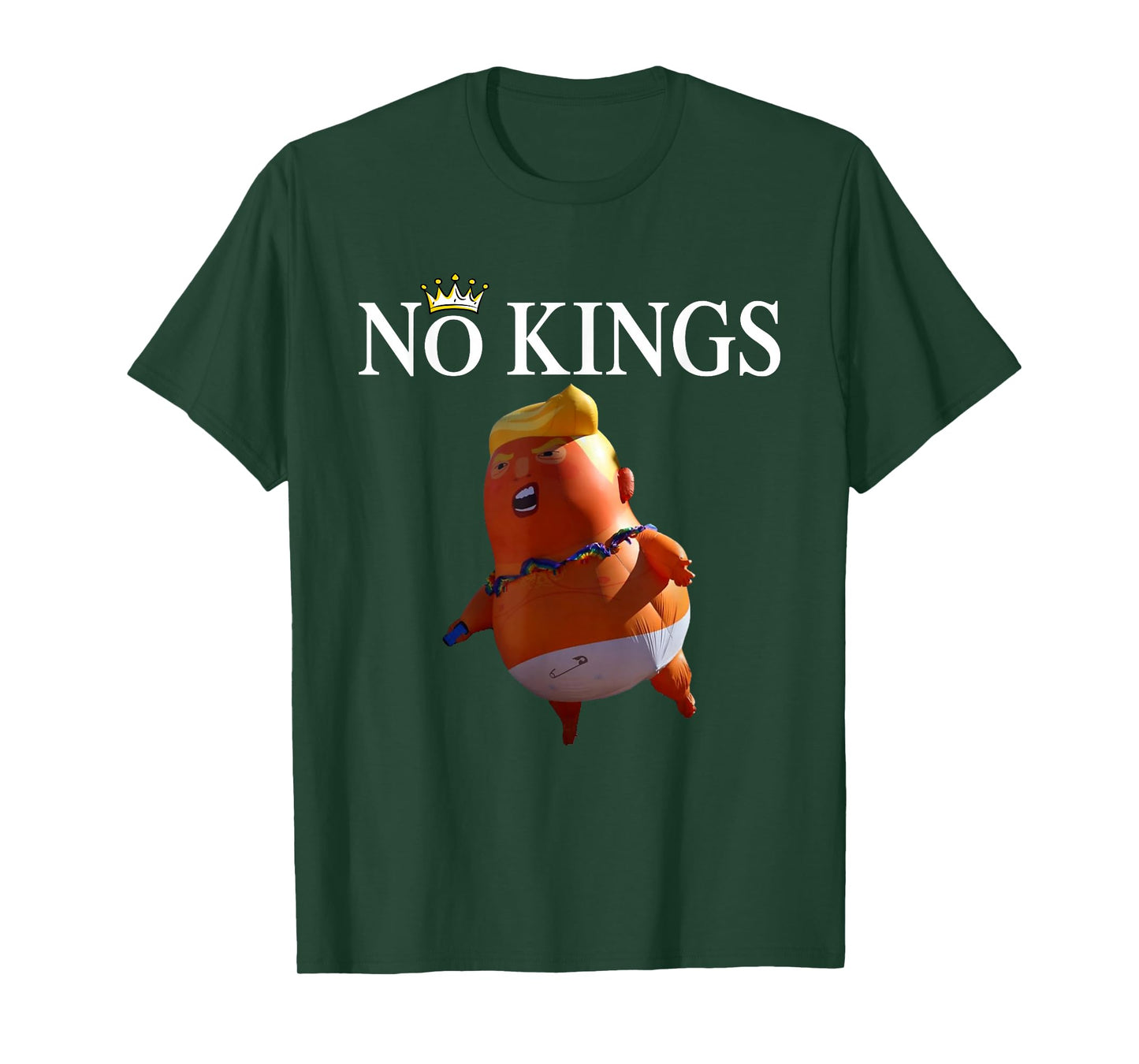 No Kings Patriotic US Flag Funny Not King Joke T-Shirt