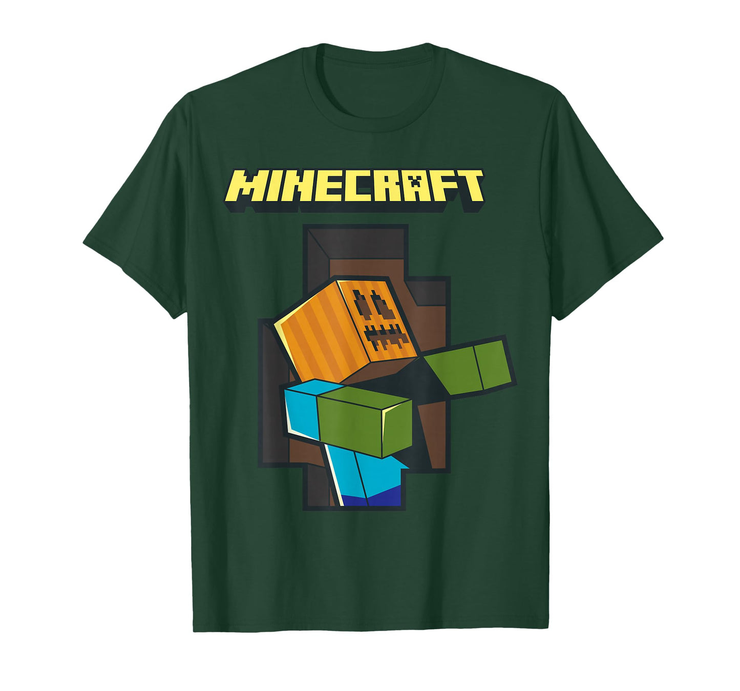 Minecraft Pumpkinhead Zombie Halloween T-Shirt