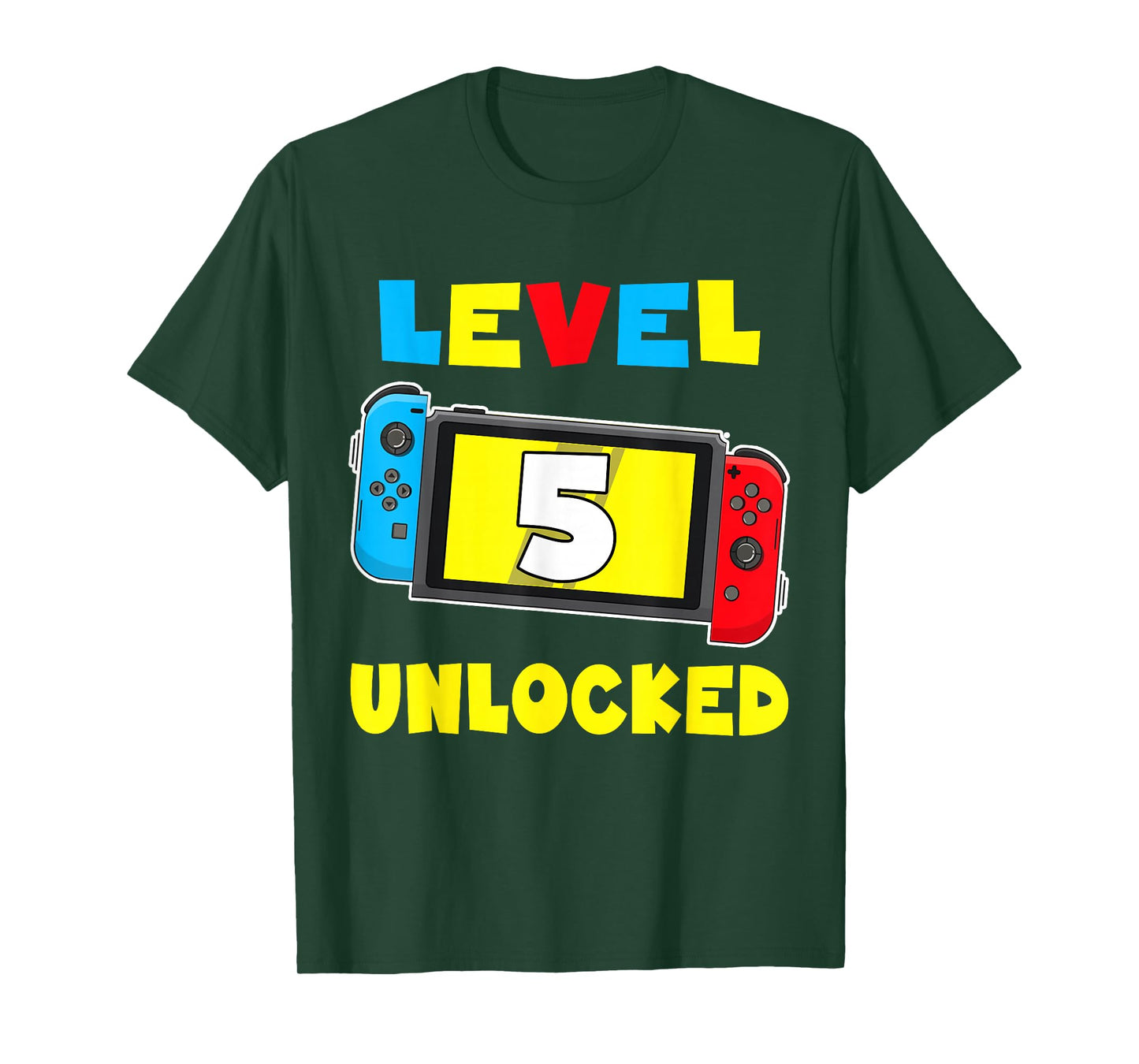 Level 5 Unlocked 5th Birthday Shirt Video Game 5 Year Old T-Shirt