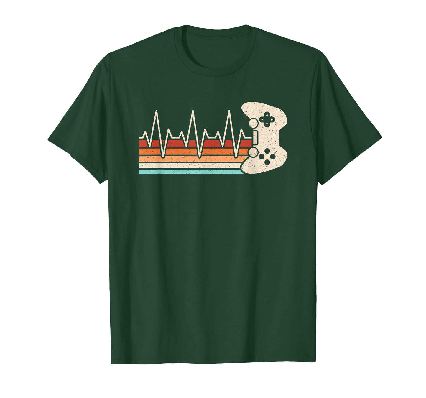 Gamer Heartbeat Video Games Retro Gaming Controller Boys Men T-Shirt
