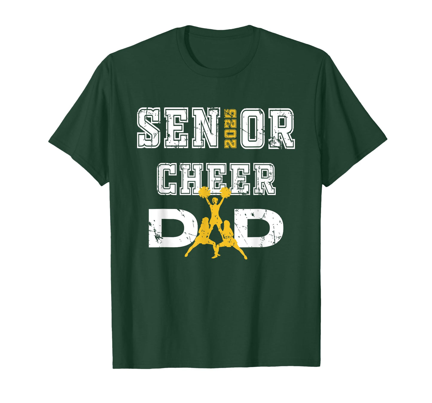Senior Cheer Dad Class Of 2025 Graduate Father Cheerleader T-Shirt