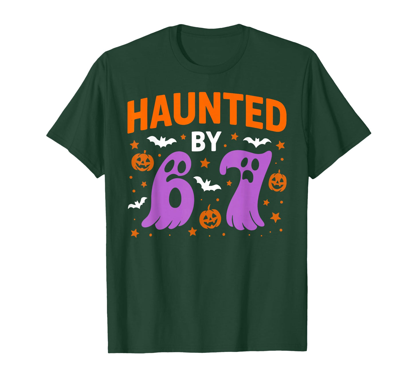Halloween Haunted by 67 Shirt Funny Haunted by 6-7 Funny 6 7 T-Shirt