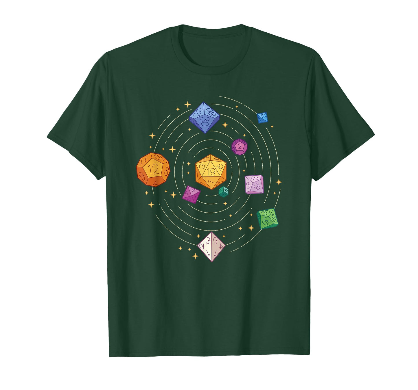 Roleplaying Games, Rotating Dice in Space RPG T-Shirt