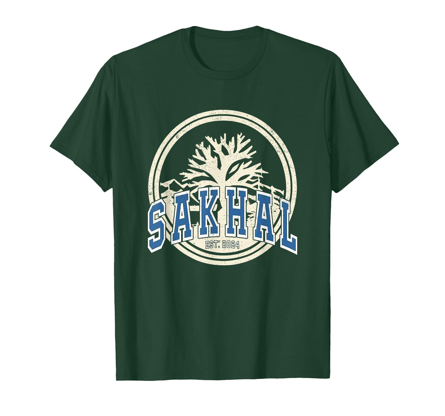 Sakhal Varsity Dayz Mountains Nature Camping Gamer Gift T-Shirt