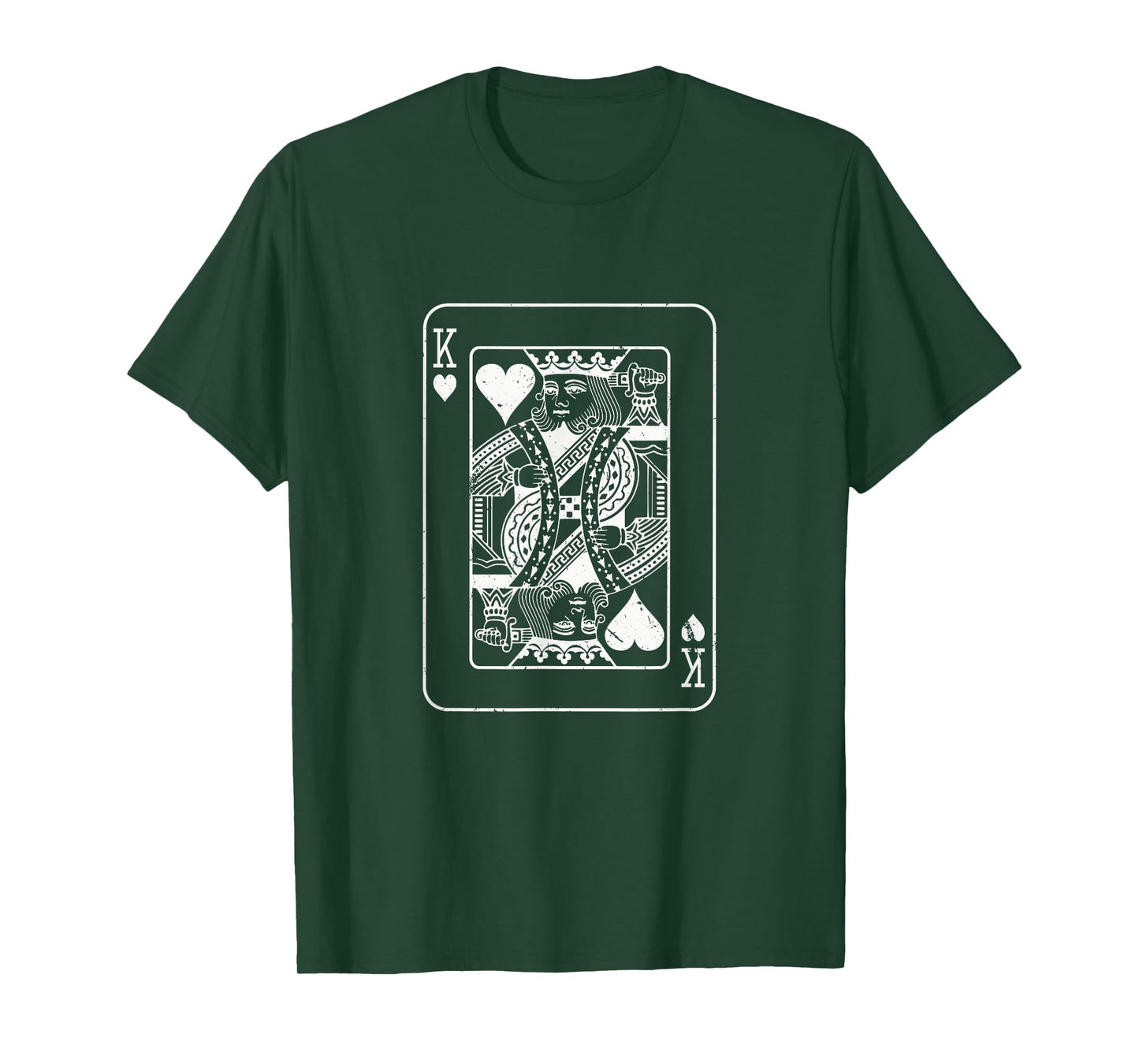 Heart King Playing Card - Poker Skat Double Head Wedding Couple T-Shirt