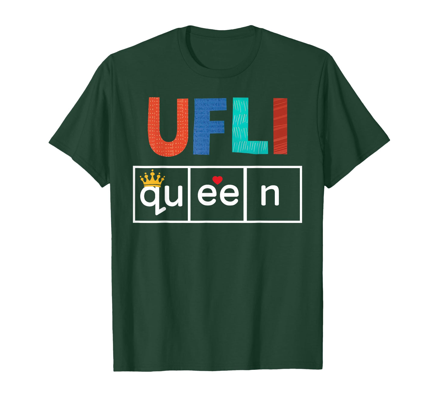 UFLI Queen Science of Reading Literacy Teacher Appreciation T-Shirt