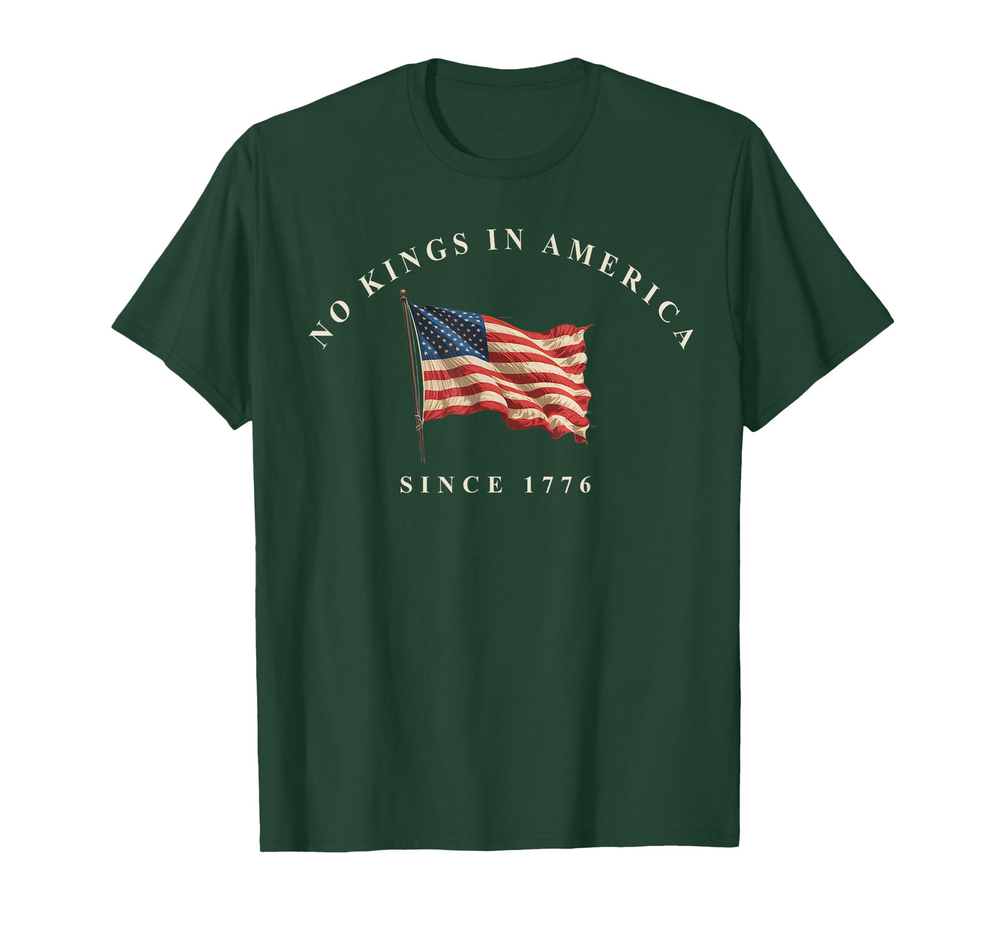 Rejecting Kings Since 1776 American Flag USA 4th Of July T-Shirt