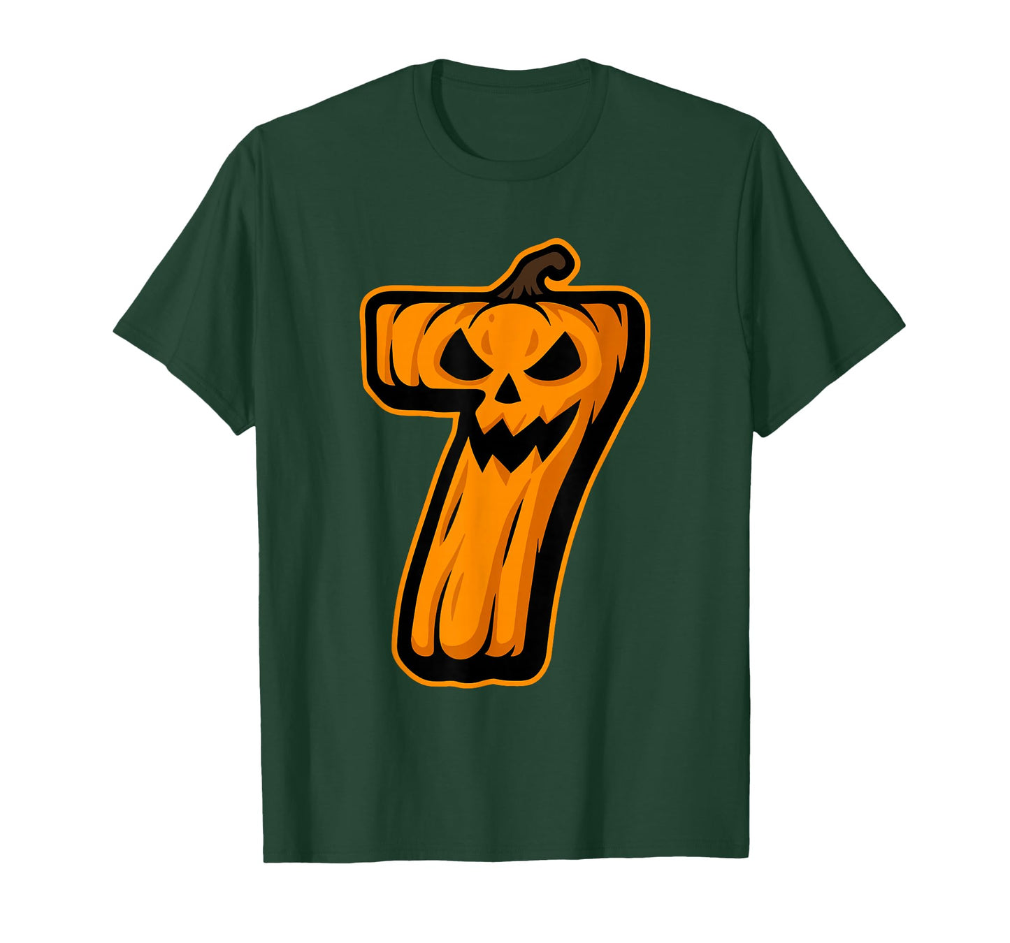 Couple Halloween Costume Duo Costume 6 7 Pumpkin Number 7 T-Shirt