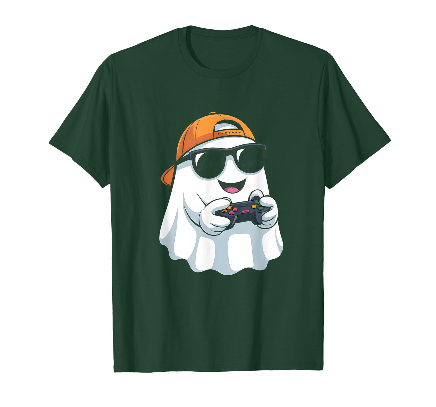 Halloween Boys Kids Ghost Gamer Scary Costume Gaming Men T-Shirt