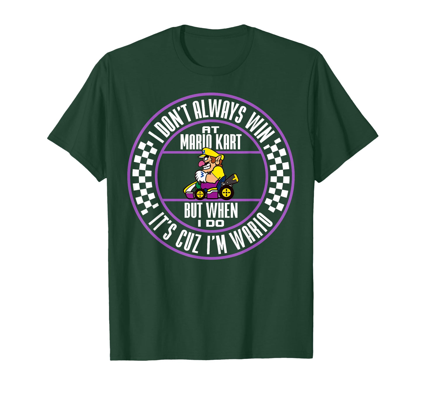 Nintendo Mario Kart Wario When I Win Circle Text T-Shirt